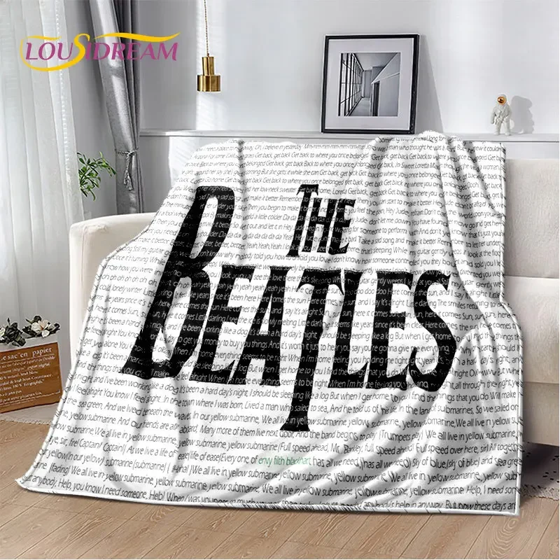 3D B-Beatles Rock Stand Soft Plush Blanket,Flannel Blanket Throw Blanket for Living Room Bedroom Bed Sofa Picnic Cover Bettdecke