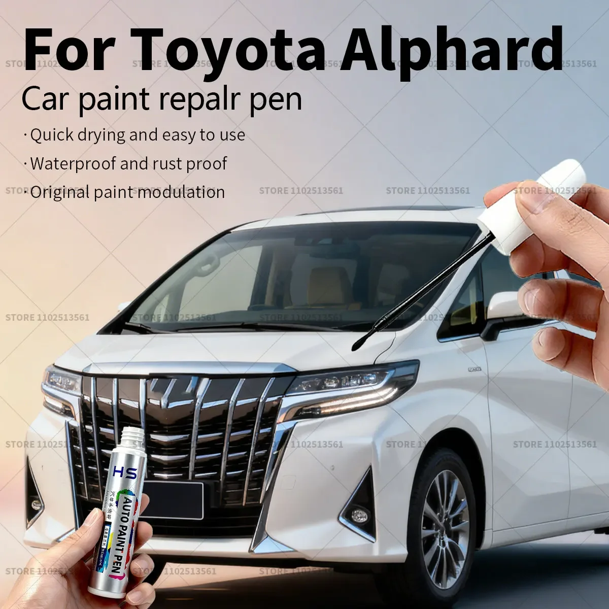 قلم إصلاح طلاء السيارات اللمس حتى مزيل الخدوش لتقوم بها بنفسك اكسسوارات السيارات الأبيض W09 066 090 الفضة 1G6 الأسود 220 لتويوتا ألارد #1