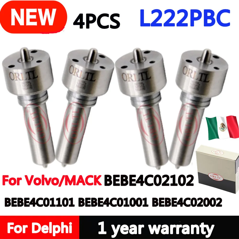 

4PCS Nozzle L222PBC L222PBD EC360B EC460B Fuel Injector 20440388 For Volvo/MACK BEBE4C01101 BEBE4C01001 BEBE4C02002 BEBE4C02102