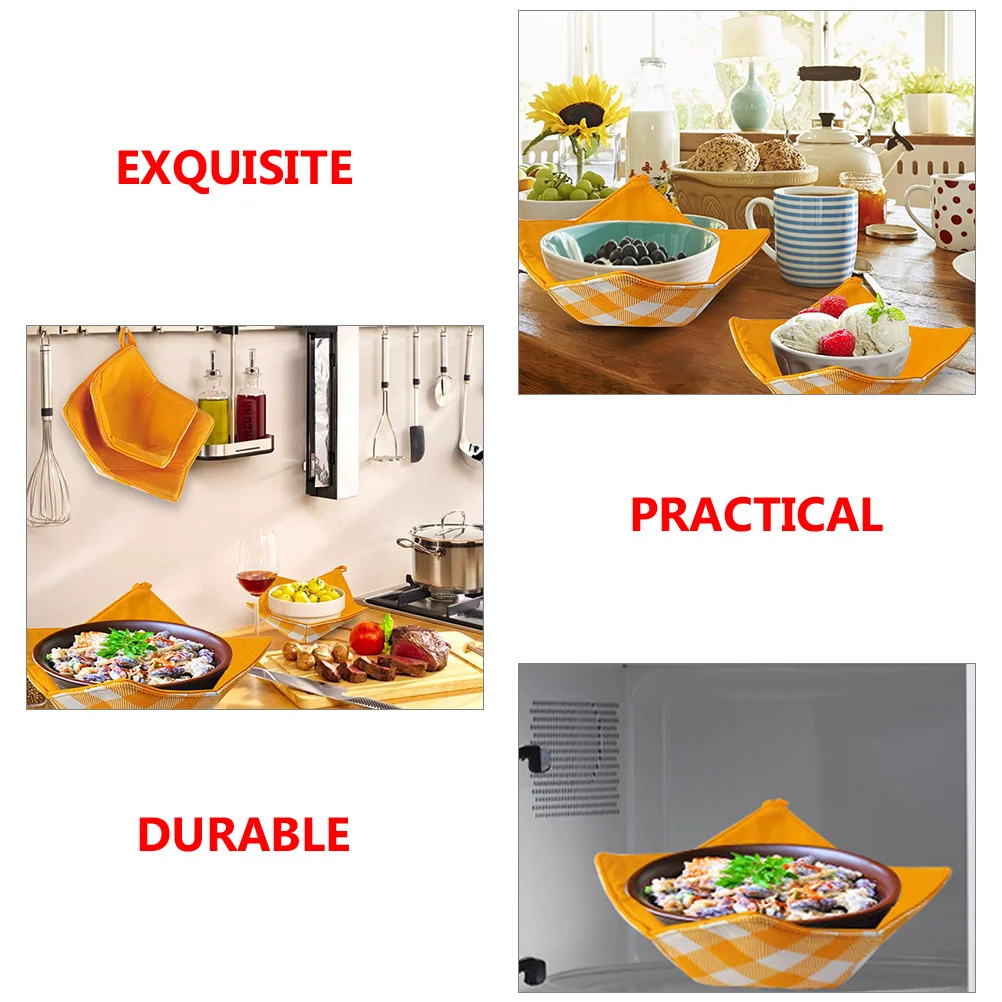 

2Pcs Microwave Bowl Holders Anti-Scald Heat-Insulation Kitchen Gadgets Soup Hot Food Bowl Cozy Kitchen Gadgets
