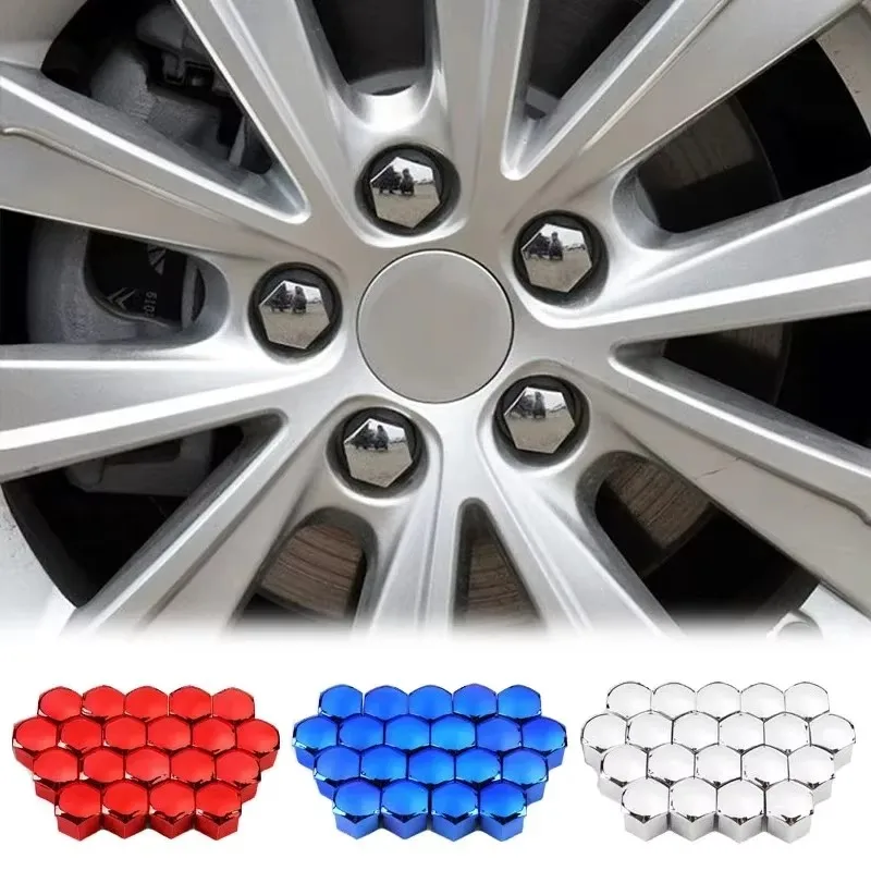 20/40/80pcs 17mm 19mm Wheel Nut Bolt Head Cover Cap Protective Bolt Caps Exterior Decoration Protecting Bolt Rims Screws Plugs