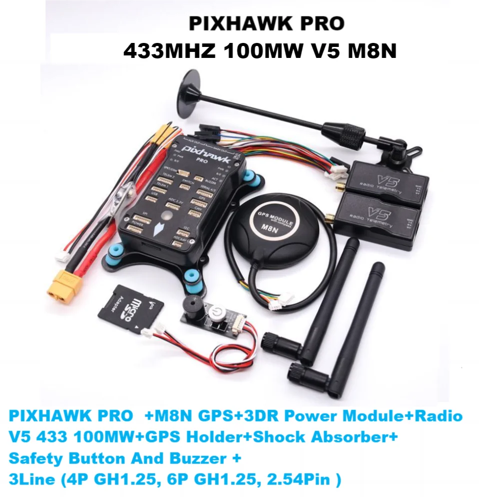 Happy Pixhawk PX4 PRO PIX 32 Bit Flight Controller Autopilot with 4G SD RC Quadcopter Ardupilot ArduPlane ArduRover