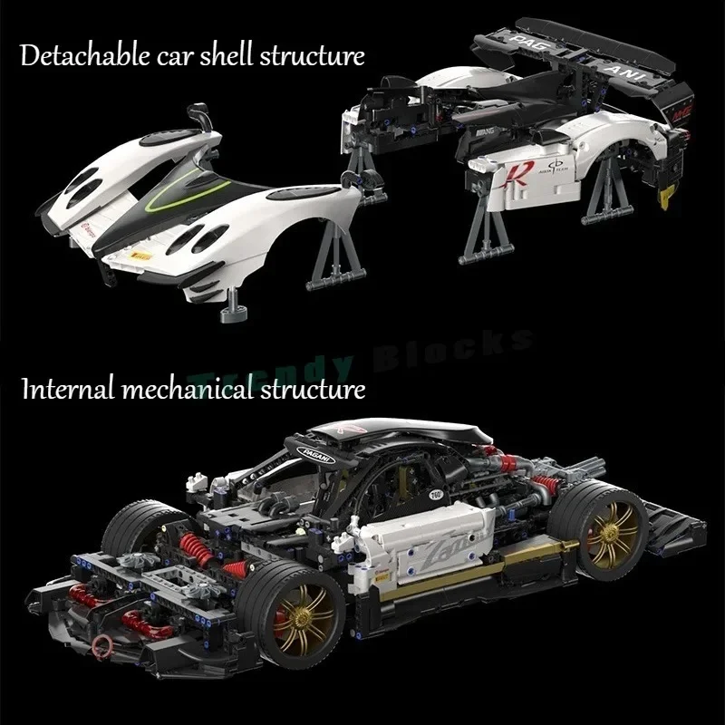 3365PCS PAGANI ZONGDA Sports Car Collectible Level Building Blocks,58cm Racing Supercar Model Kit,Adult Toys Ideal Birthday Gift