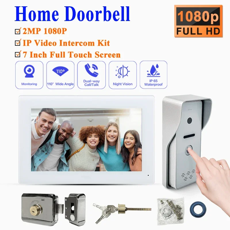 

Factory Price TCP/IP Protocal CAT5 CAT6 POE Intercom Smart Domofon Linux lP 2Mp Touch Screen Built-In Power Adpter Optional