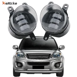 Led Car Fog Lamp Assembly White + Yellow for Great Wall Hover H6 Haval H6 2010-2016 Driving Lights with Lens Angel Eyes DRL