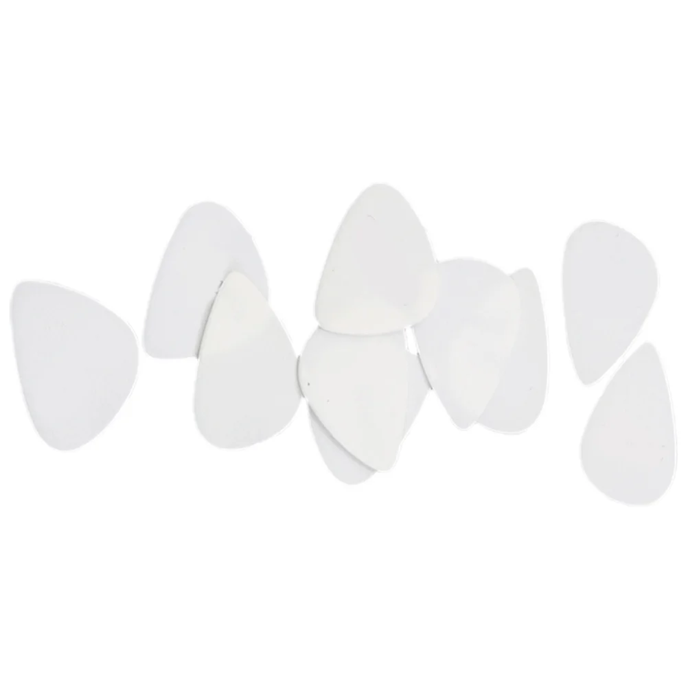 

10 pcs White Guitar Picks Plastic Replacement For Acoustic Folk Electric Bass Guitar Durable Music Instrument Accessories Bulk