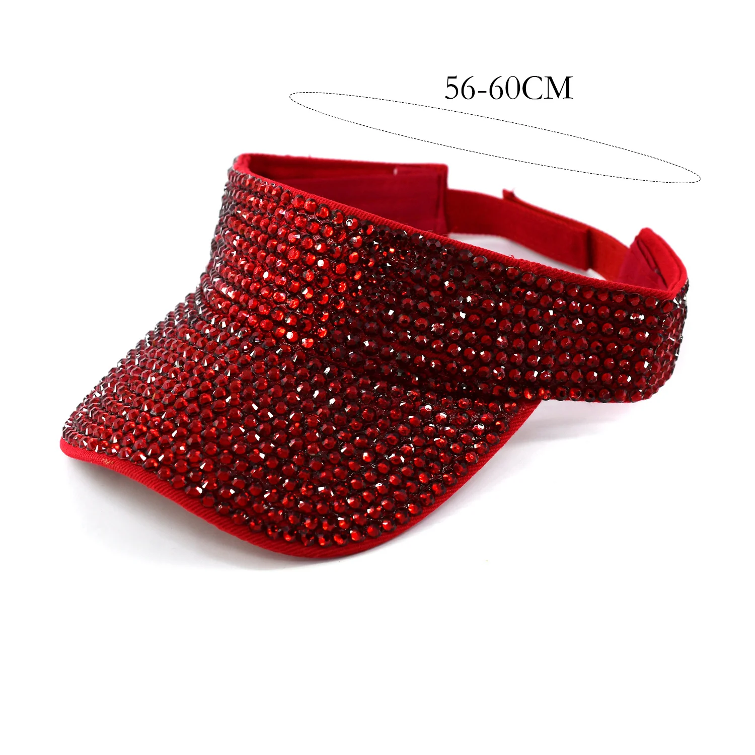 Spring Summer Rhinestone Empty Top Visor Cap, Outdoor Sports Sun Hat, UV Protection Breathable Adjustable Casual Hat