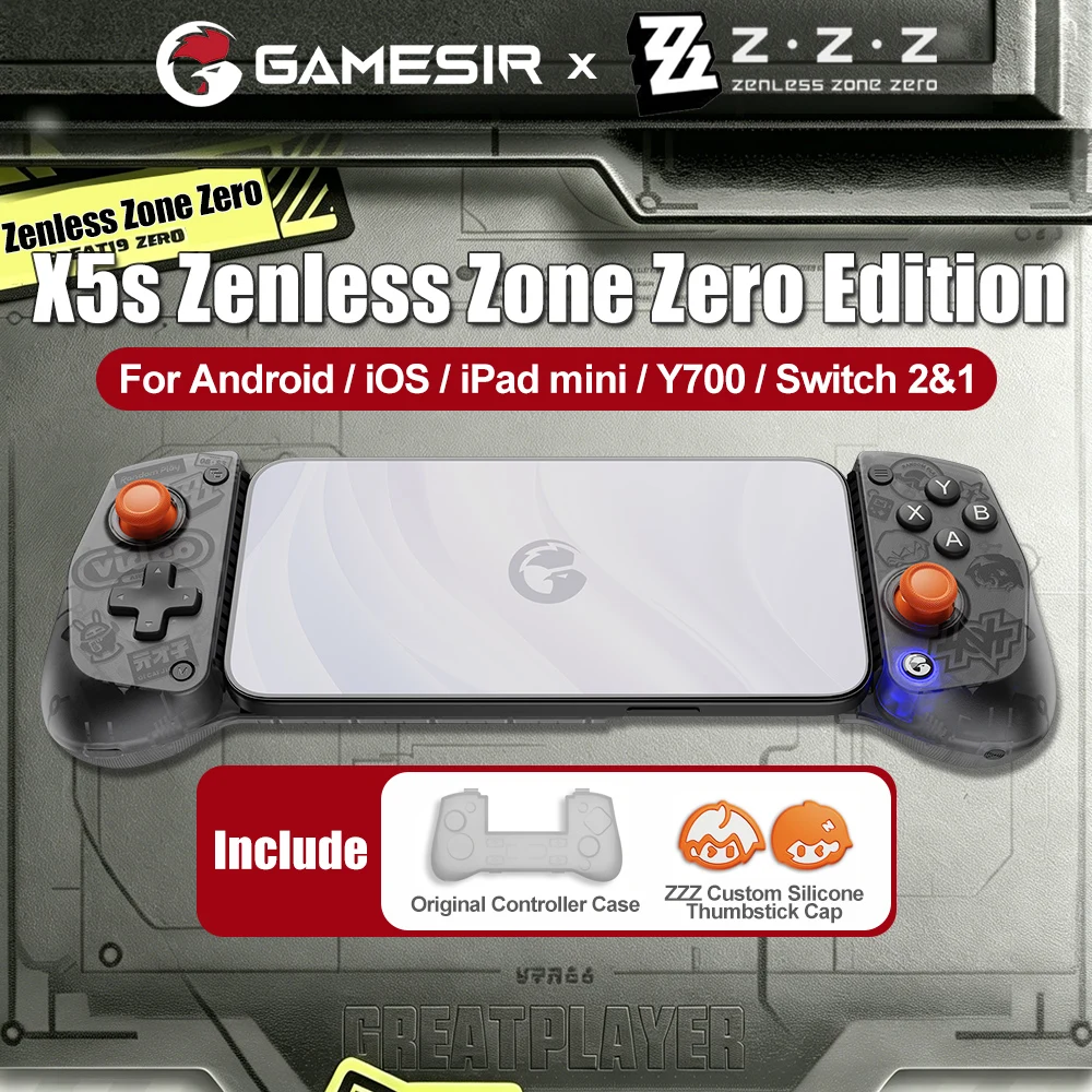 GameSir X5s Zenless Zone Zero Edition Controle Bluetooth para Android iOS Controles para PC Switch Controle Sem Fio para Celular