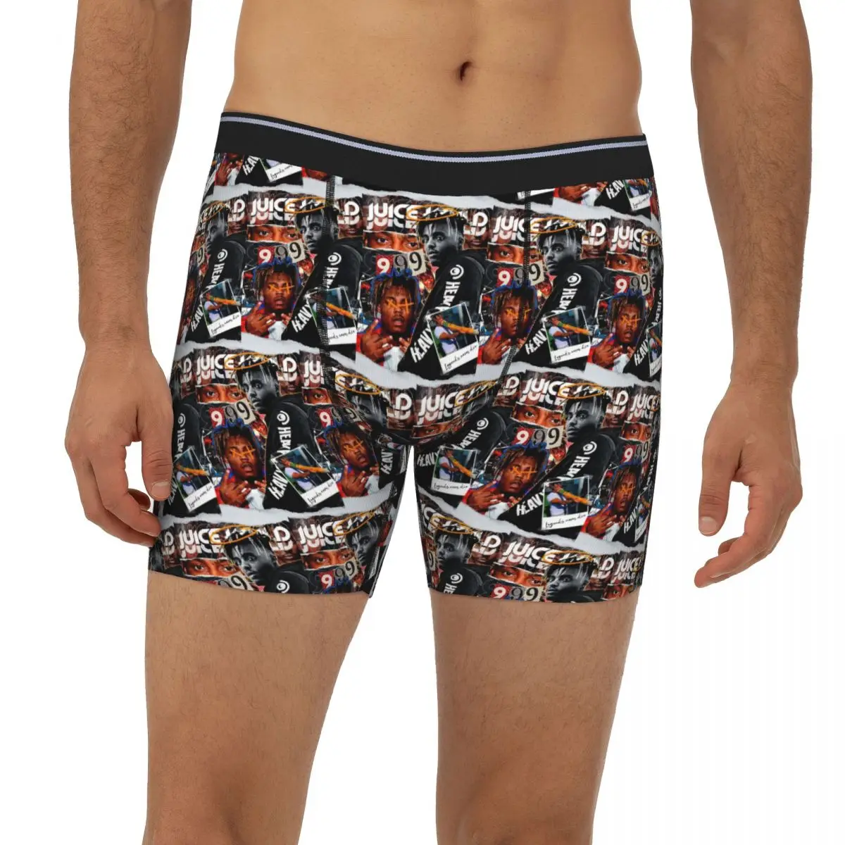

Juice Wrld Streetwear Long Boxer Underpants Short Men Panties Breathable Underwear for Homme Man Boyfriend Gift