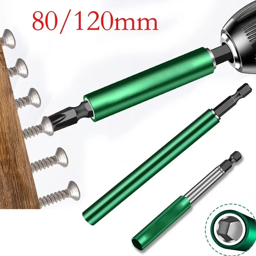 

1/2pcs 80mm 120mm Hexagonal Handle Extension Connecting Rod 1/4 Hex Shank Quick Release Electric Drill Screwdriver Bit Holder