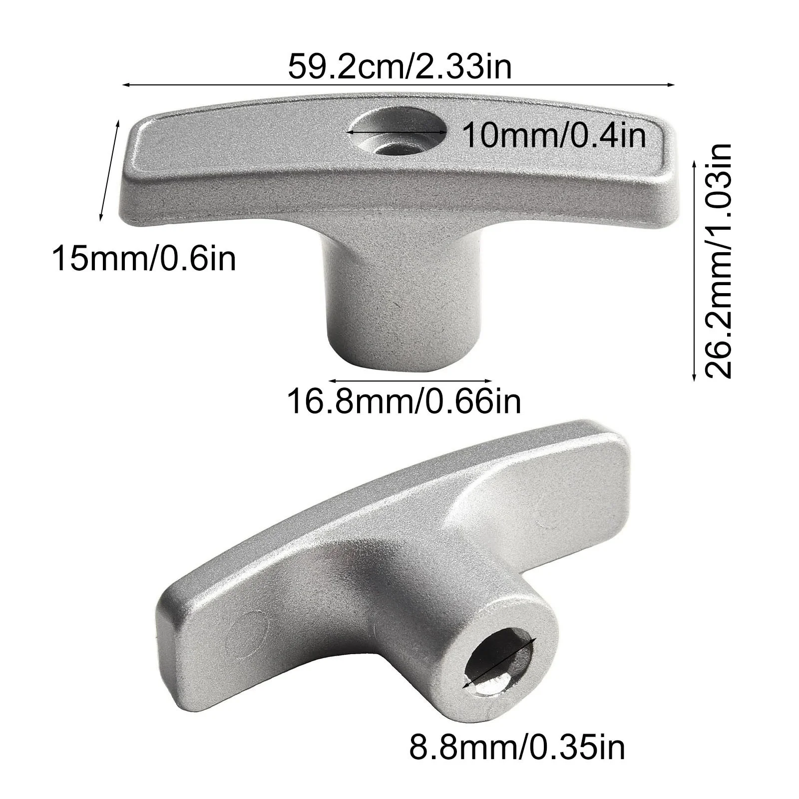 

2pcs Aluminum RV Sewer Valve Handle Replacement for Drain Valve Extension Tube 2 Handles 4 Nuts 2 Screws 2 Washers