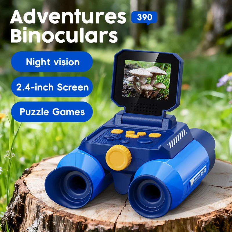 Portable Childrens Jungle Binoculars Magnification Toy Telescope for Kids Adventure and Educational Play