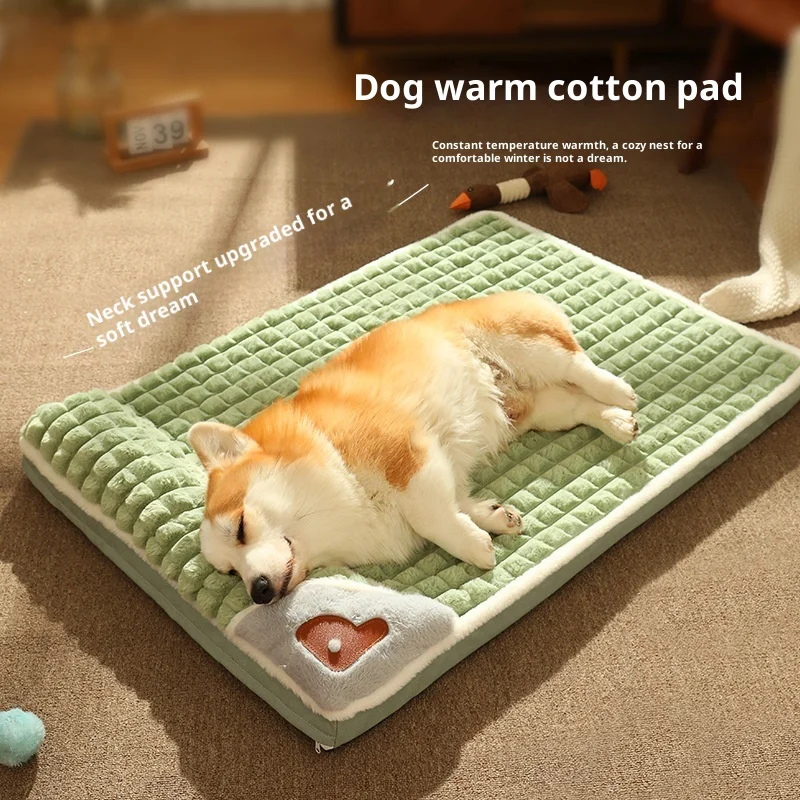 Memory Foam Dog Bed Removable Machine Washable Winter Warm Thick Quilted Cushion For Small Medium Large Dogs And Cats Sleep Pad