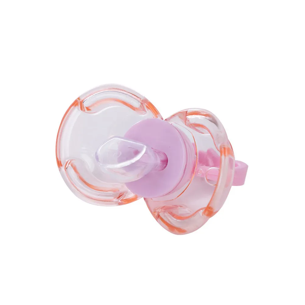 2Pcs Baby Pacifier Silicone Soother for Infants Safe Easy Clean Design Calming Nursing Aid Pink