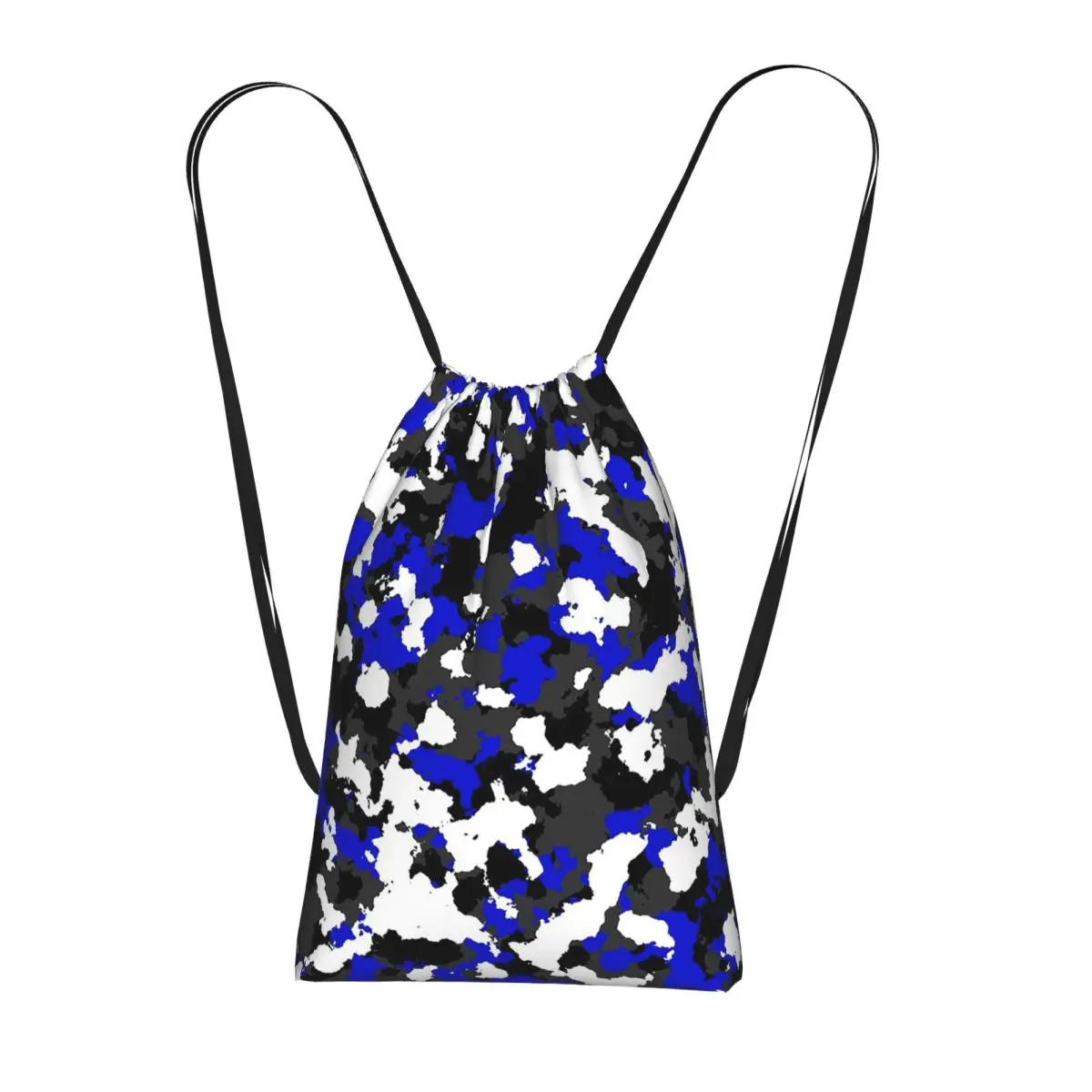 

Сине-белые камуфляжные рюкзаки, повседневные спортивные сумки на шнурке с карманами, сумки для книг для мужчин и женщин, школьные сумки