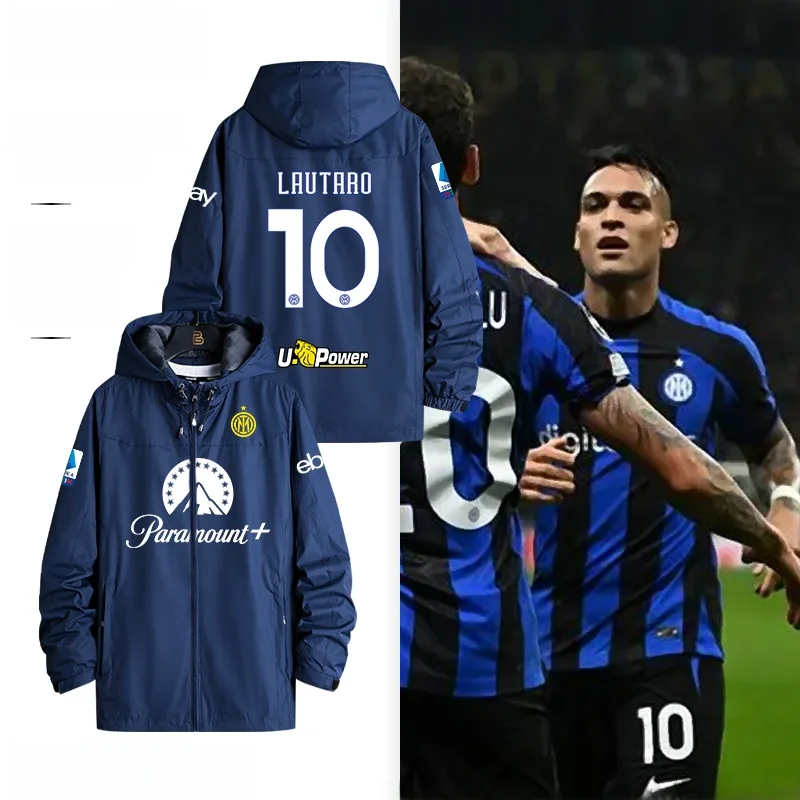 

Inter Milan Home Version Тренировочный orm Fooall Jaet Футболка-в-одному Ветровка Молодежная одежда Vitali Sle Outdoor Wear