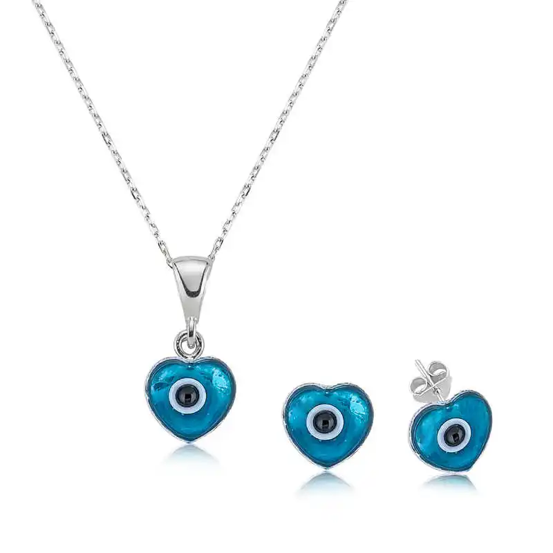 Sterling silver Heart Evil Eye Women 'S Set