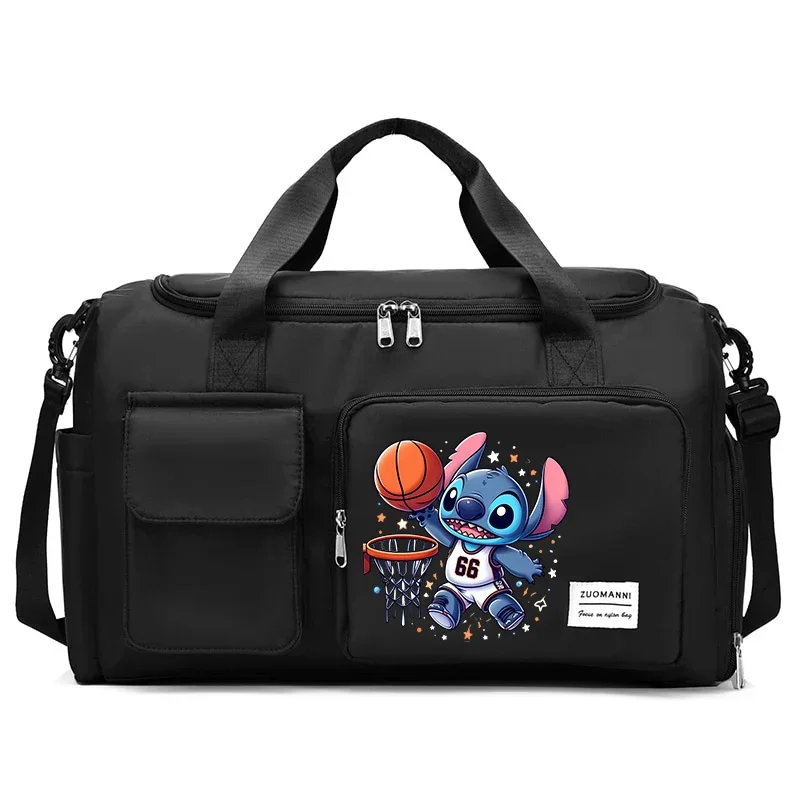 Lilo &Stitch Disney Women Travel Bag Kawaii Cartoon Men Waterproof Gym Sport Bag Fitness Handbag for Men Storage Bag Shoulderbag