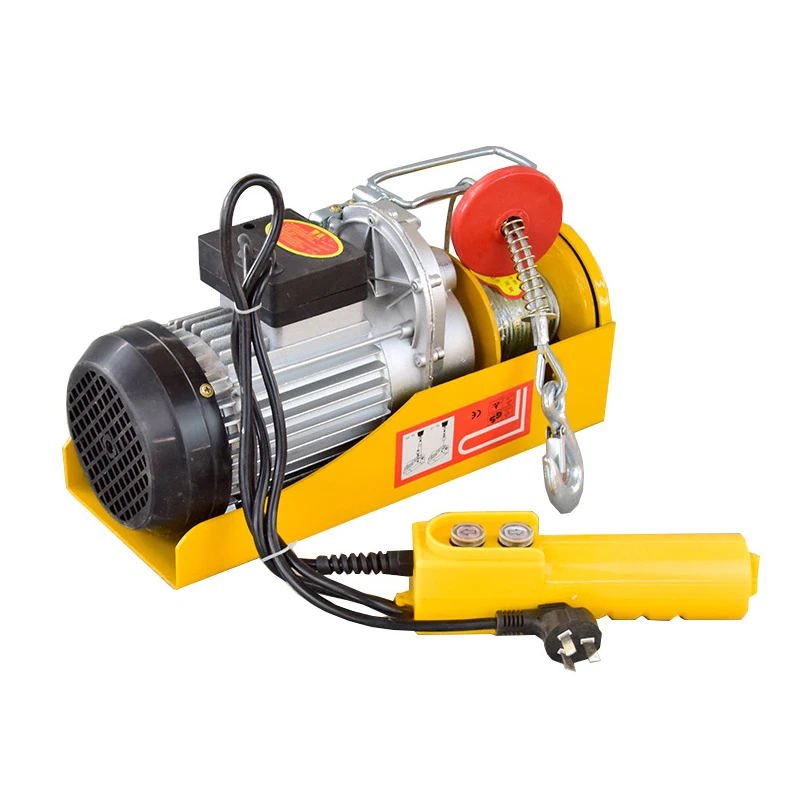 

Miniature Electric Hoist Household Small Crane Equipment Lifting Machine 1000kg 220V Quality Electric Elevator Wire Rope Hoist