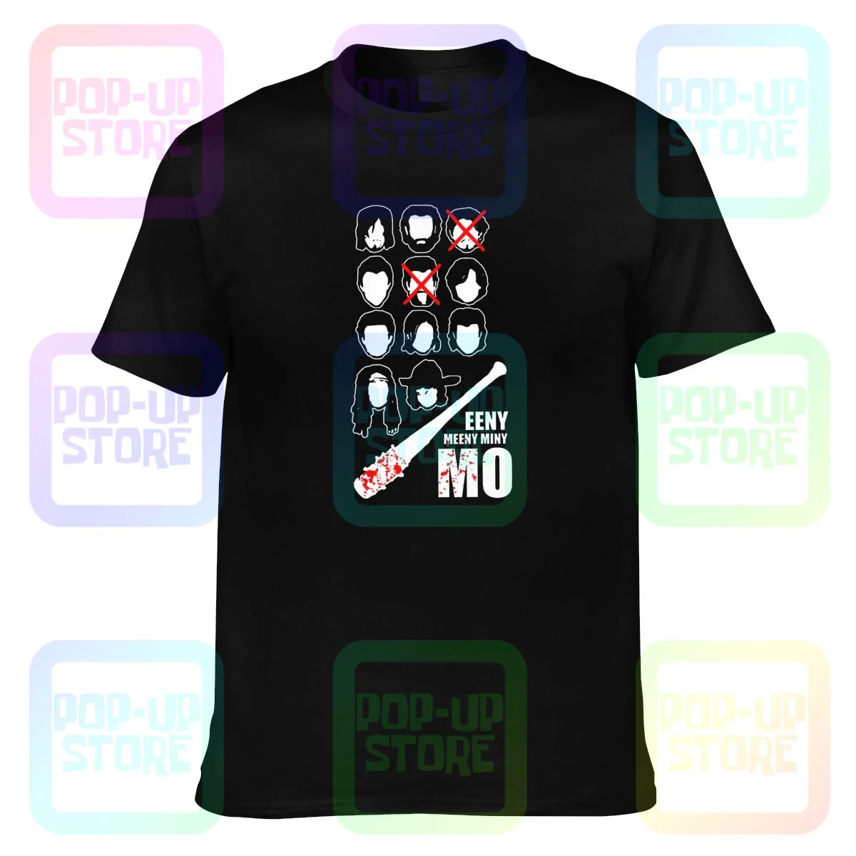 Футболка с изображением ходячих мертвецов, негань, Мэни, Мини, моэ, Люсиль, летучая мышь, футболка, забавная уличная одежда