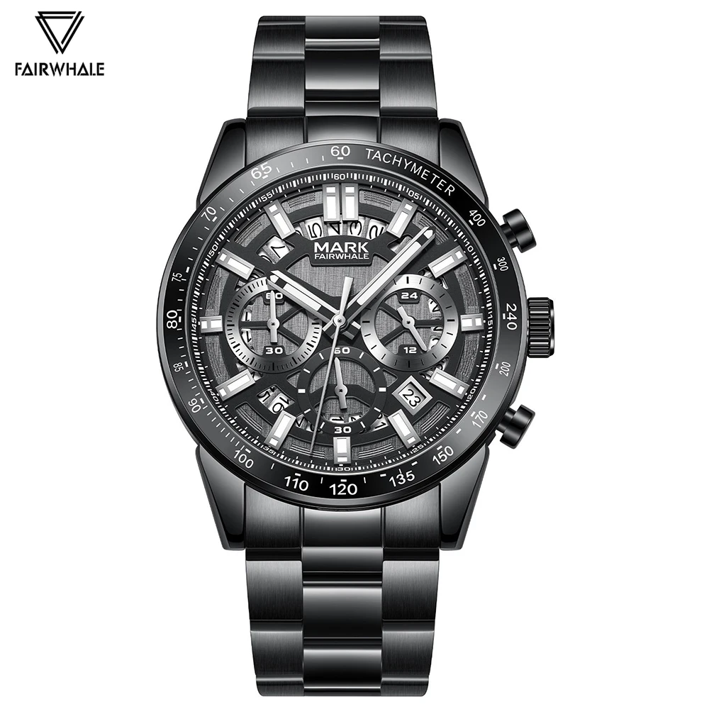 2024 Mark Fairwhale Top Fashion Original New Creative Concepts Series Multifunction Chronograph Ultra Thin Mens Quartz Watches