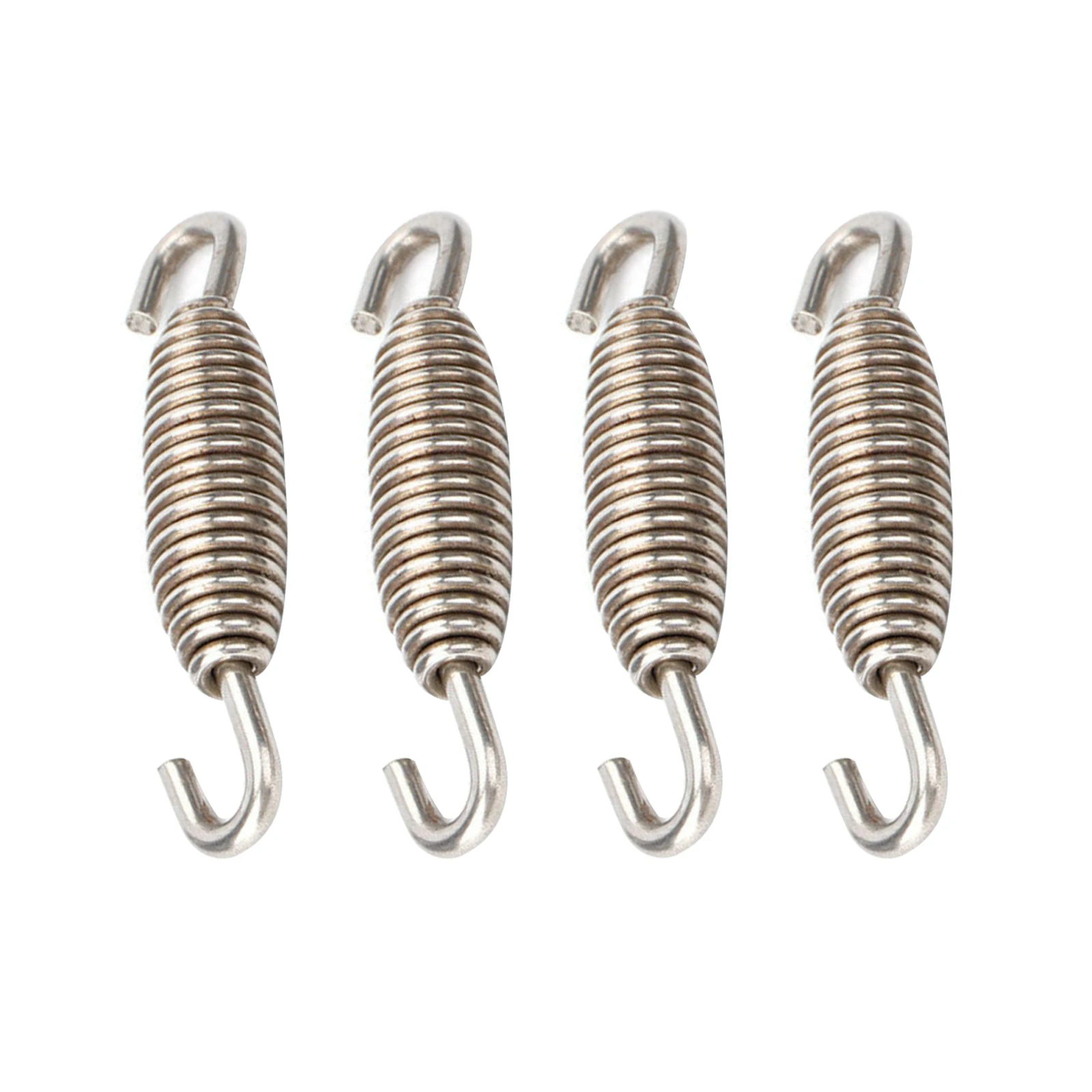 4Pcs 55mm Stainless Steel Exhaust Spring Swivel Hook Motorcycle Muffler Pipe Springs Rotatable Replacements 55mm