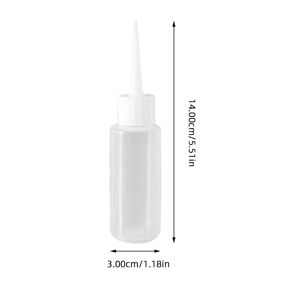 Dispensing Bottle Refillable Empty Beauty Seam Squeeze Bottles Pointed Mouth 50ml Multipurpose Plastic Pointer