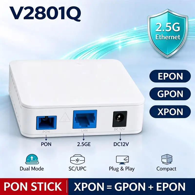 VSOL ONT VS2801SG GPON Epon XPON FTTH Onu Modem 1GE Terminal PPPOE ZTE Chip VS2801SE Bridge Route Daul Mode