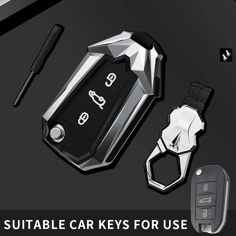 Car Flip Key Case Cover Shell Fob For Peugeot 208 3008 308 508 408 2008 307 4008 For Citroen C4 C3 C6 CACTUS C8 Accessories