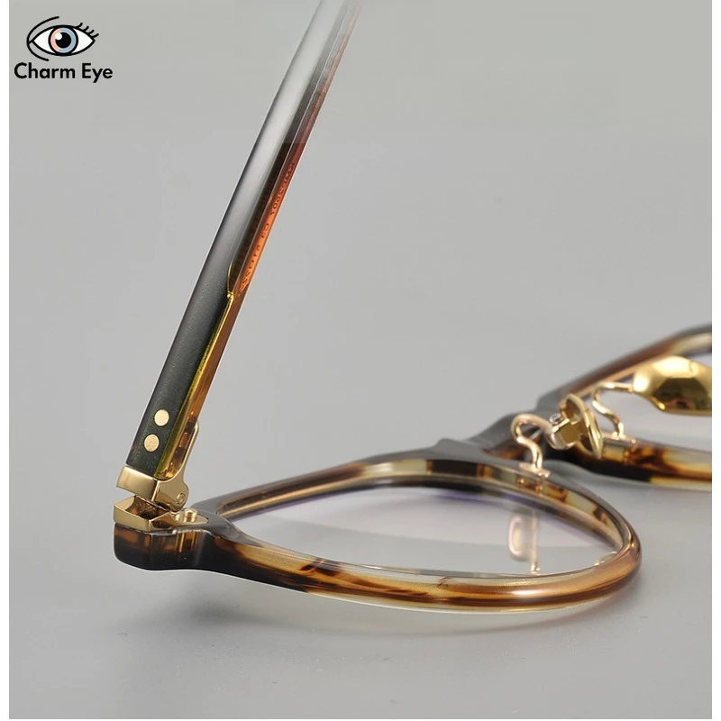 2025 اليابان الرجعية الرجال خلات إطارات النظارات عالية الجودة البيضاوي إطار كبير موضة النساء قصر النظر القراءة مكافحة نظارات الضوء الأزرق