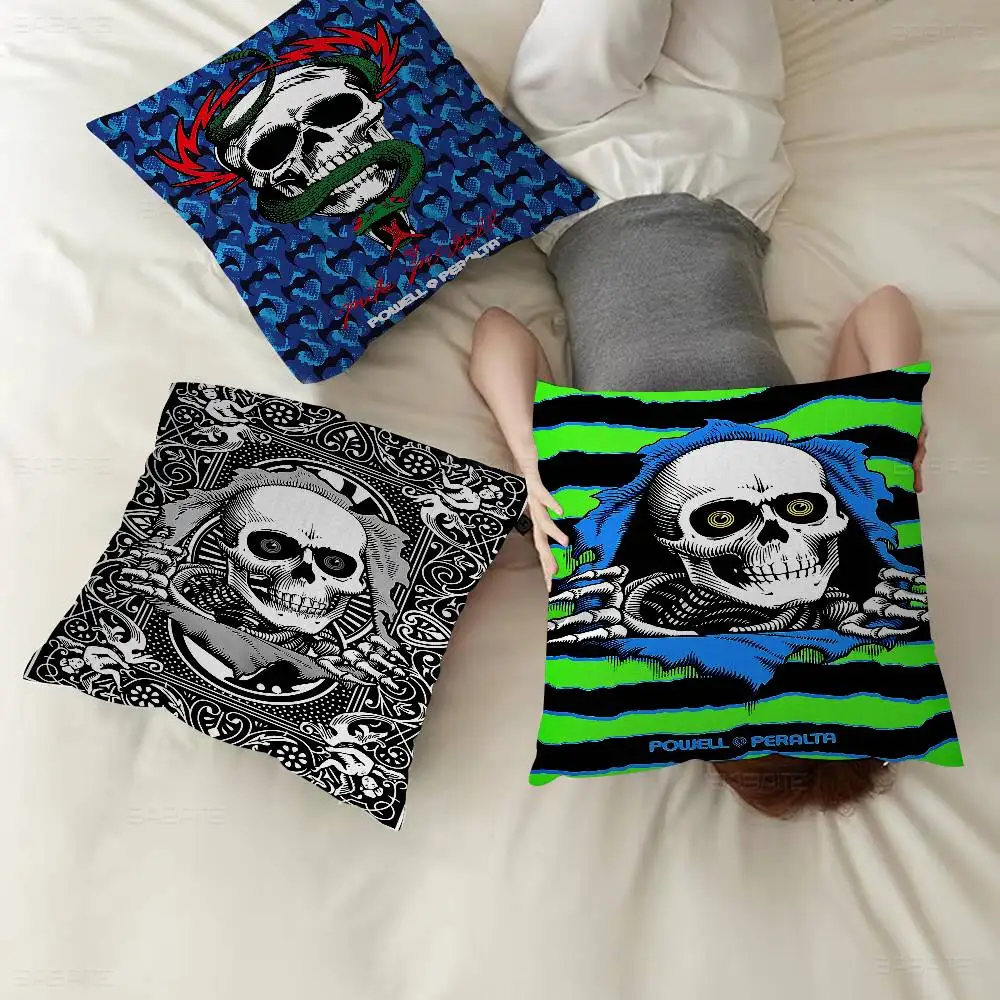 P-Powells P-Peraltas Skateboard Classic Pillowcase toon Gift Cushion Cover Bedroom Home Sofa Chair Seat Decor pillow case
