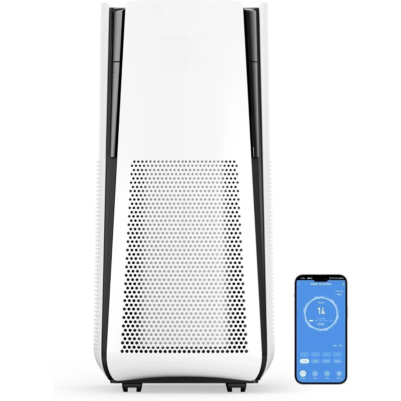 Air purifier for large rooms in the home Cleans up to 3027 square feet in 1 hour Removes pet dander dust  and pollen easy set up