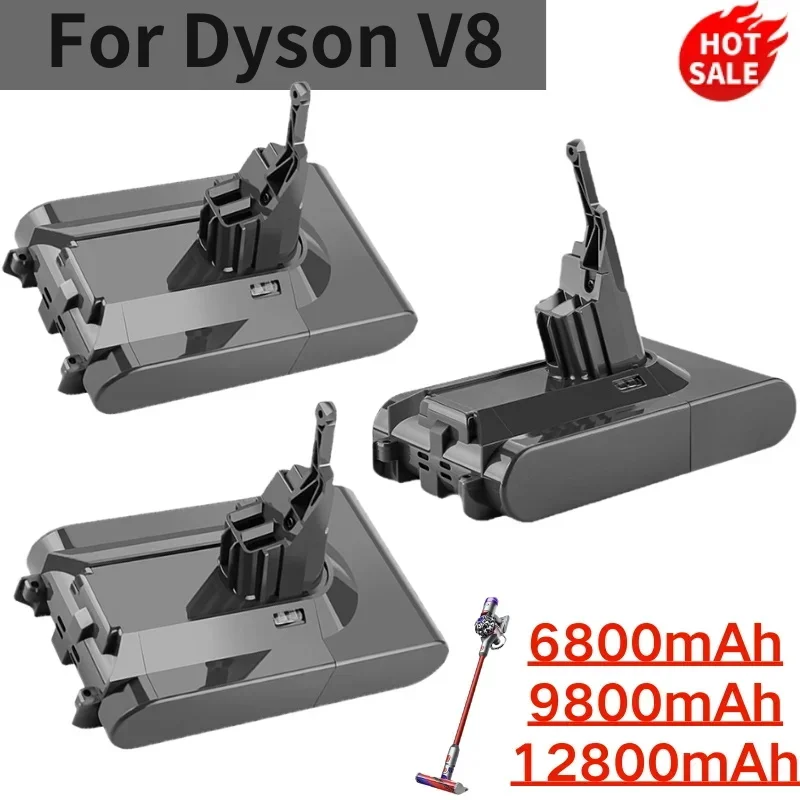 

for Dyson V8 12800mAh 21.6V Replacement Battery for Dyson V8 Absolute Cord-Free Vacuum Handheld Vacuum Cleaner Dyson V8 Battery