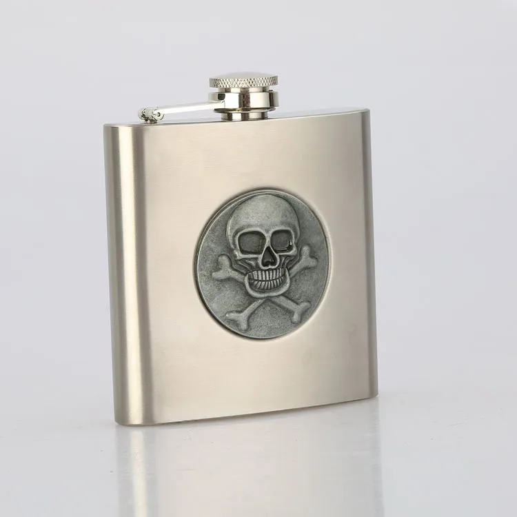 

Whisky Flask 6oz Skeleton Head Stainless Steel Outdoor Wine Bottle Bridesmaid Gift Whiskey Bottle Hip Flask