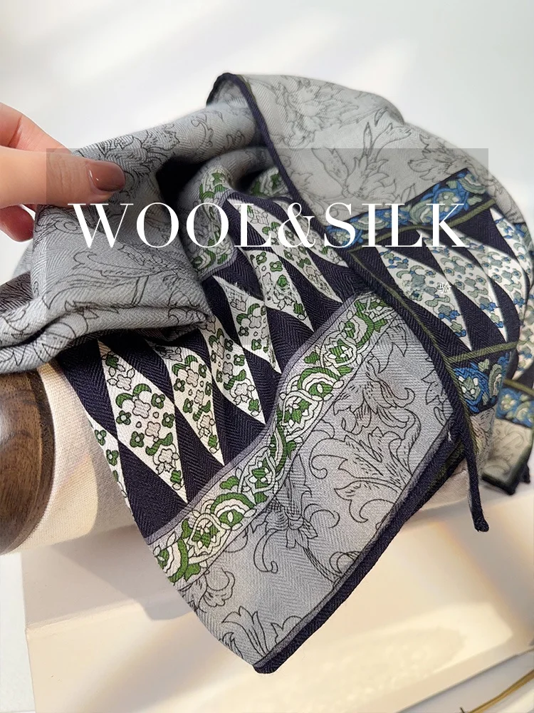 Elegant-foulard-carre-en-soie-et-laine-gris-fume-pour-femme-printemps-automne-luxe-veritable-soie-et-laine-multifonction-pour-climatiseur