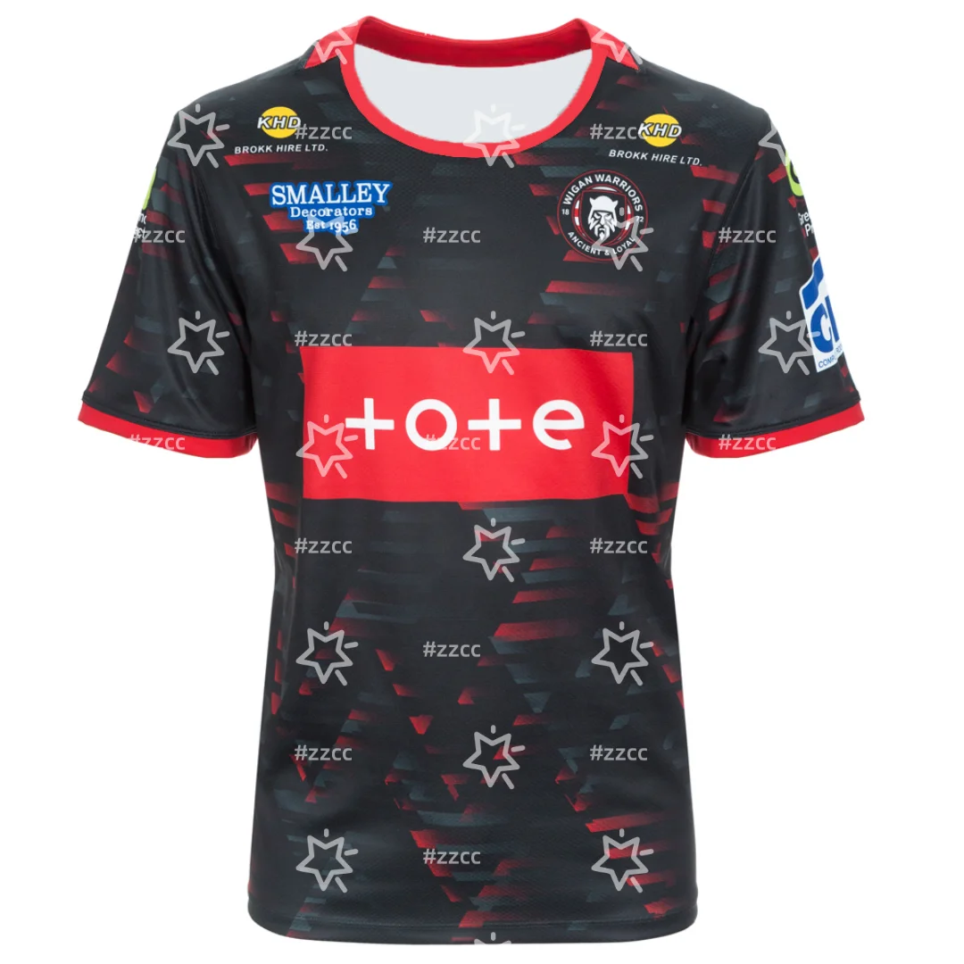 

Футболка для взрослых Wigan Warriors 2026, выездная, для регби, быстросохнущая, мужская, детская, женская, в стиле Y2K