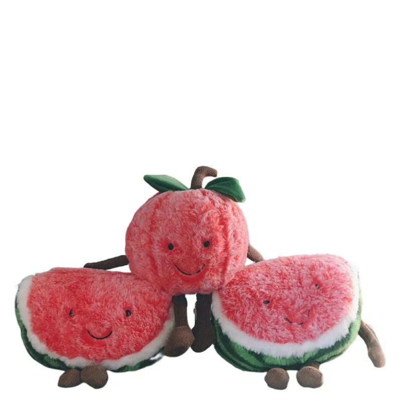 

Watermelon Cherry Plush Stuffed Toys Fruit Cushion Pillow Kawaii Cartoon Plant Shaped Comfort Toy Baby Shower Birthday Gift