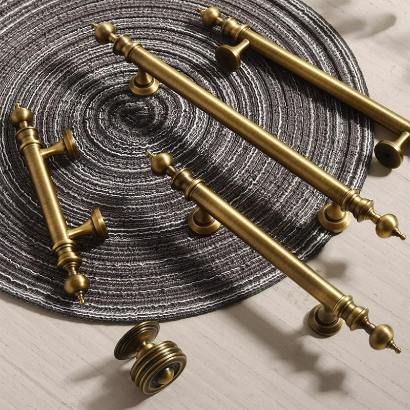 Бронзовая ручка для шкафа, винтажный стиль, для мебели