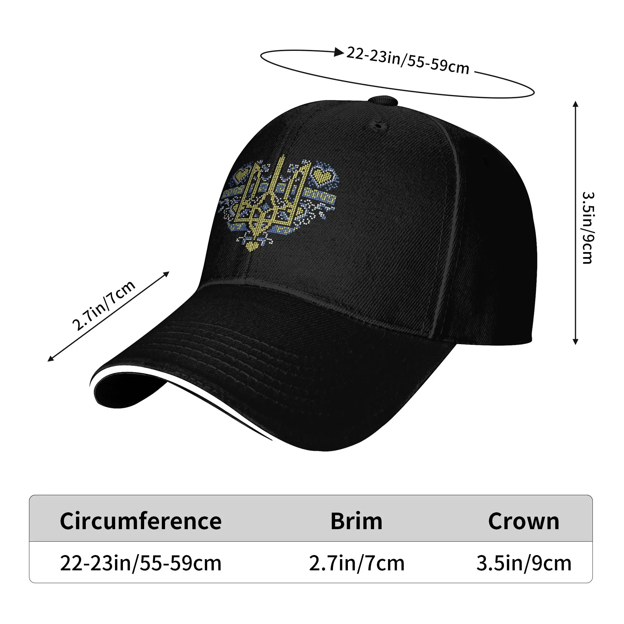 Ukraine Trident Tryzub Blue Yellow Ukrainian Heart Sun Baseball Cap  Summer Print Trucker Hat For Couple Women Baseball Caps