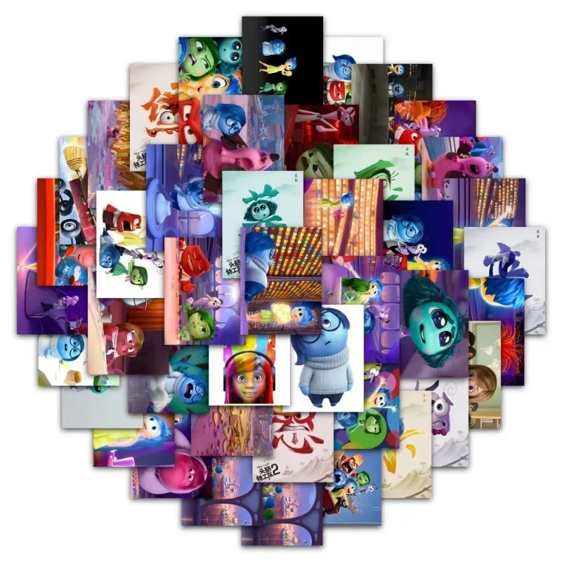 60 pezzi Disney Inside Out 2 adesivi Anime Joy Sadness Ansia Laptop Bagagli Scrapbook Diario Adesivo per telefono Decorazione Giocattoli per bambini