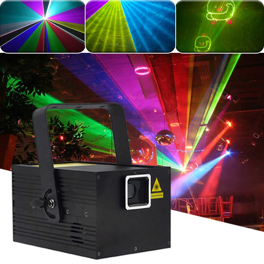 

ILDA 1W 2W 3W RGB 3D Animation Beam Scanner Stage Laser Light Projector DJ Disco Bar Club Party Dance Wedding Xmas Show