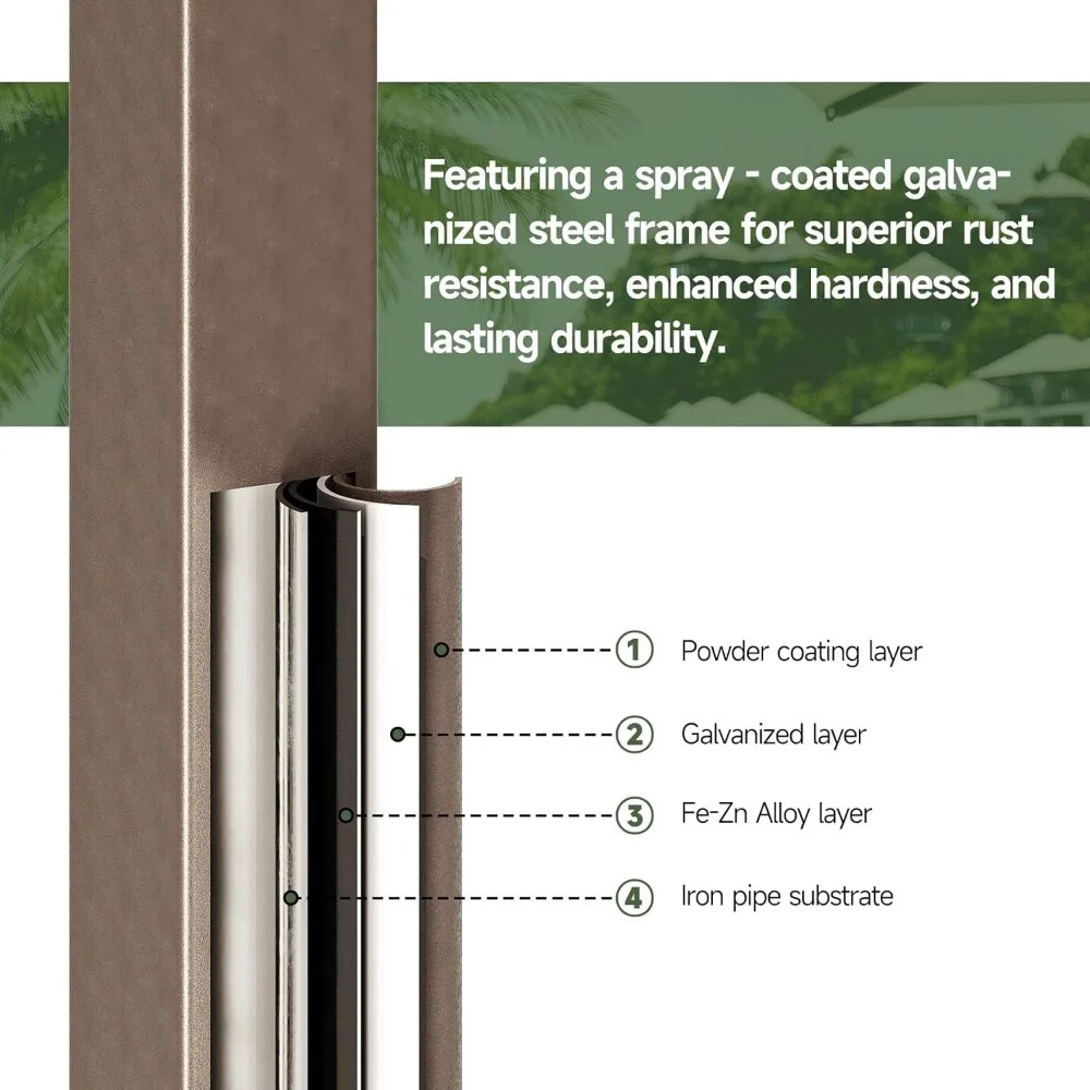 مجموعة Rocking Bistro، مجموعة محادثة للفناء مكونة من 3 قطع، كراسي هزازة بإطار مجلفن مكونة من قطعتين مع طاولة قهوة وسميكة