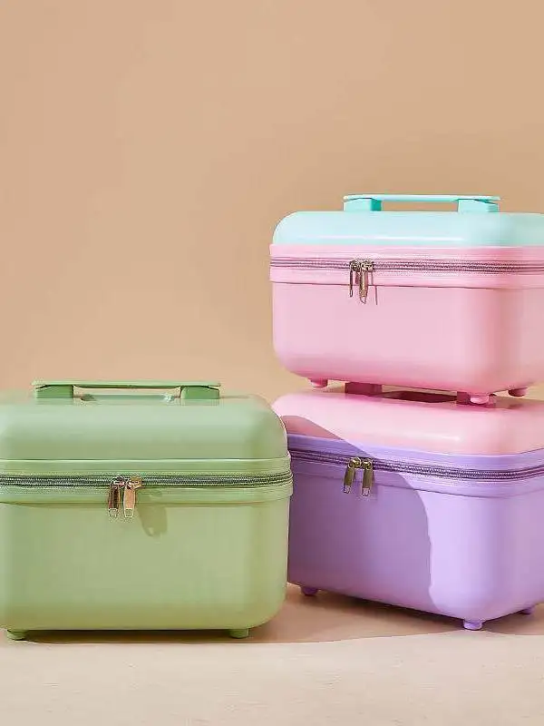 カラフルなハンドヘルド荷物ボックス女性用-4-インチお土産ボックス旅行収納メイクアップボックス-6-インチ大容量収納ボックス