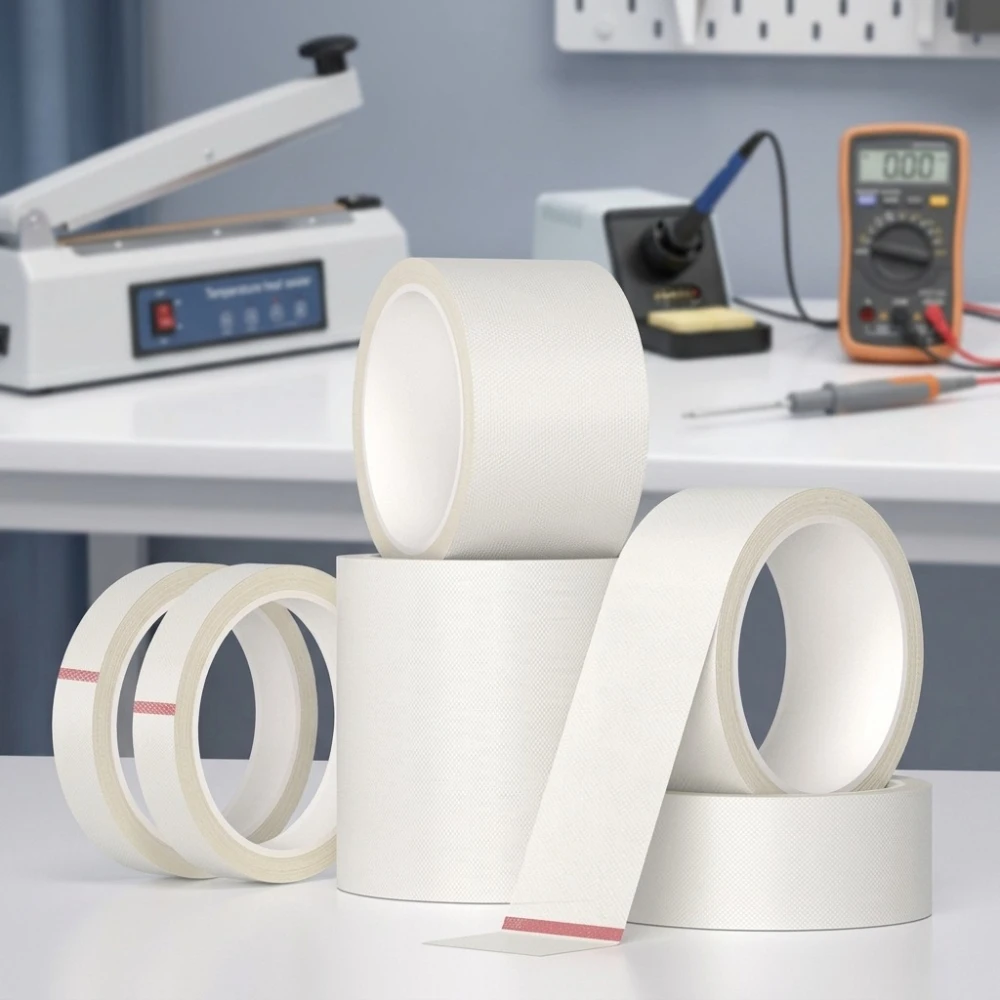 Teflon PTFE Tape High Temperature Resistance Heat Sealing Machine Insulation Tape Smooth Wear Resistant Vacuum Sealer Wire Wrap