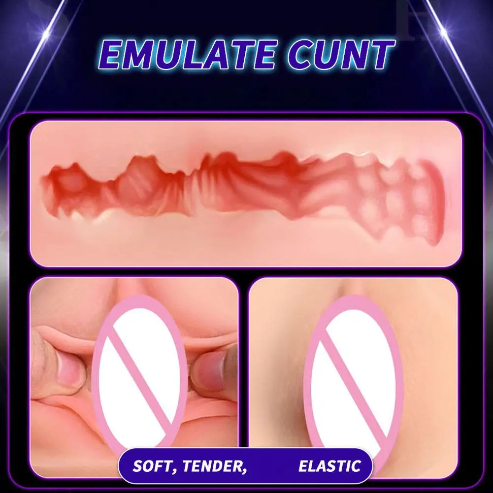 ذكر مص جهاز استمناء المهبل الحقيقي لينة سيليكون الكبار الاستمناء جيب كس الاصطناعي ألعاب الجنس المهبلي للرجال السلع #5
