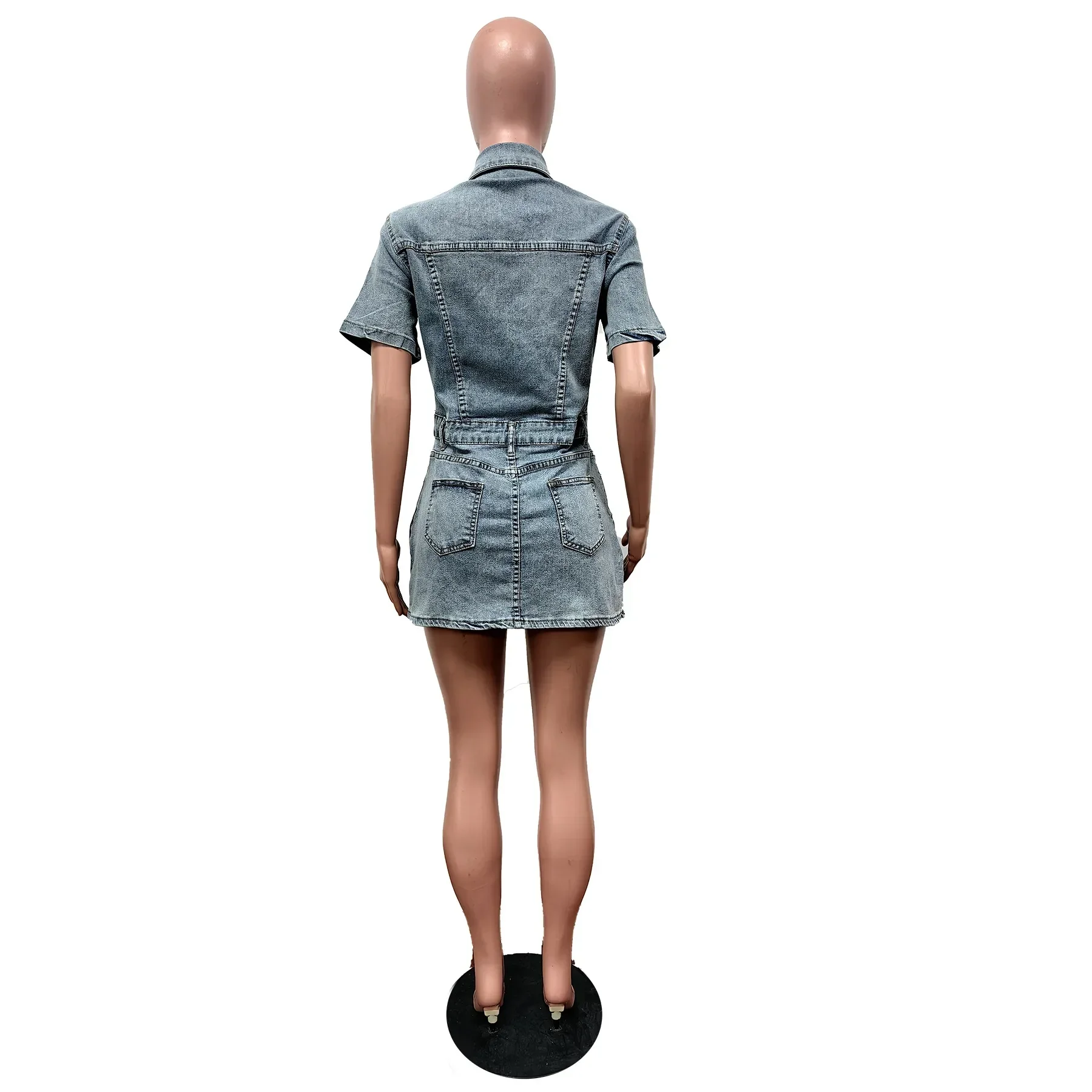 Denim Dress Women Dresses Sexy Jeans Y2k Streetwear Slim Party A Line Blue High Waist Mini Vestidos V Neck Summer Elegant Splice