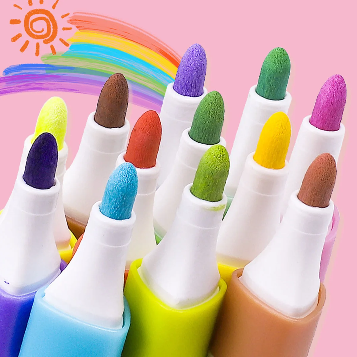 24/18/12 قطعة مجموعة أقلام تحديد الفنان مجموعة أقلام التحديد الأكريليك مثالية للمدرسة وديكور المكتب والهدايا الفنية وفئة الرسم الفني #3