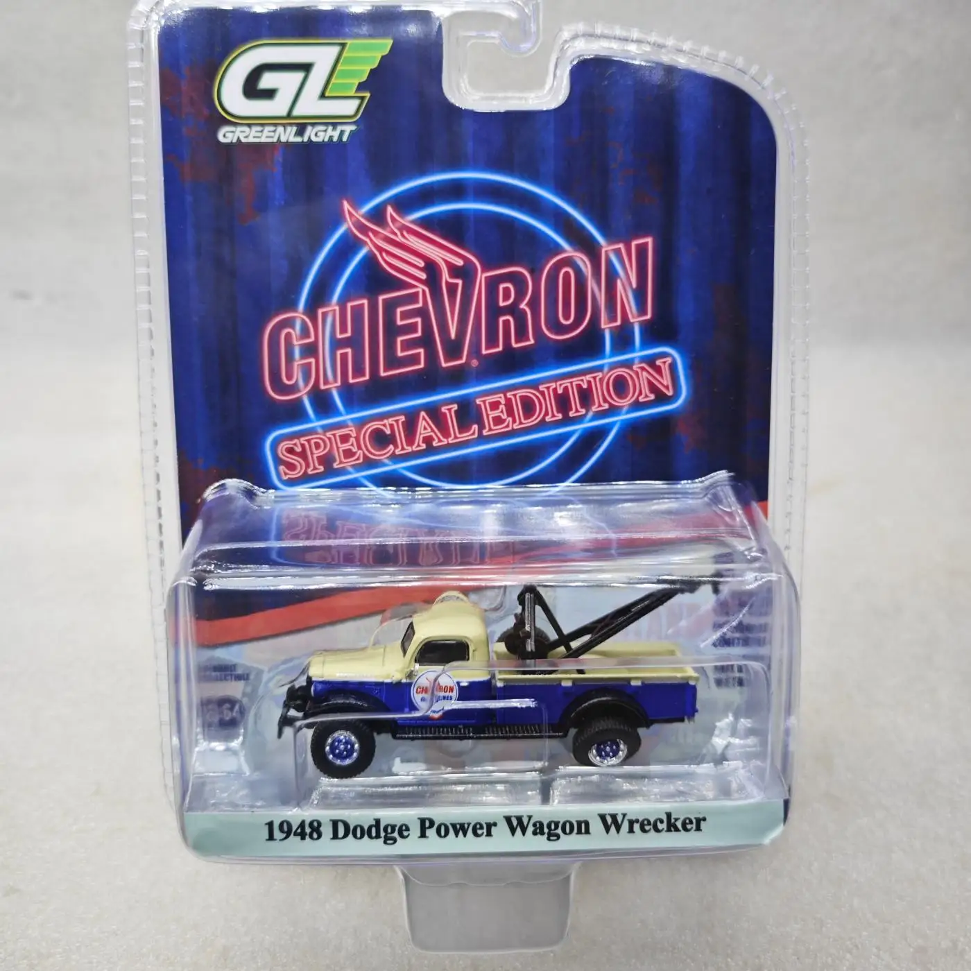 

Green Light 1:64 Chevron Special Edition Series 1-1948 Dodge Power Truck Clearance Vehiclecar Model Toys Gifts Collection