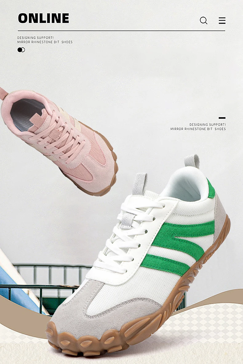 2026 Neue Barfußschuhe mit breiter Zehenbox für Herren und Damen – Zero Drop Minimalistische Sneaker im Retro-Stil für Outdoor, rutschfeste Wanderschuhe, Freizeitsneaker – Detail 2