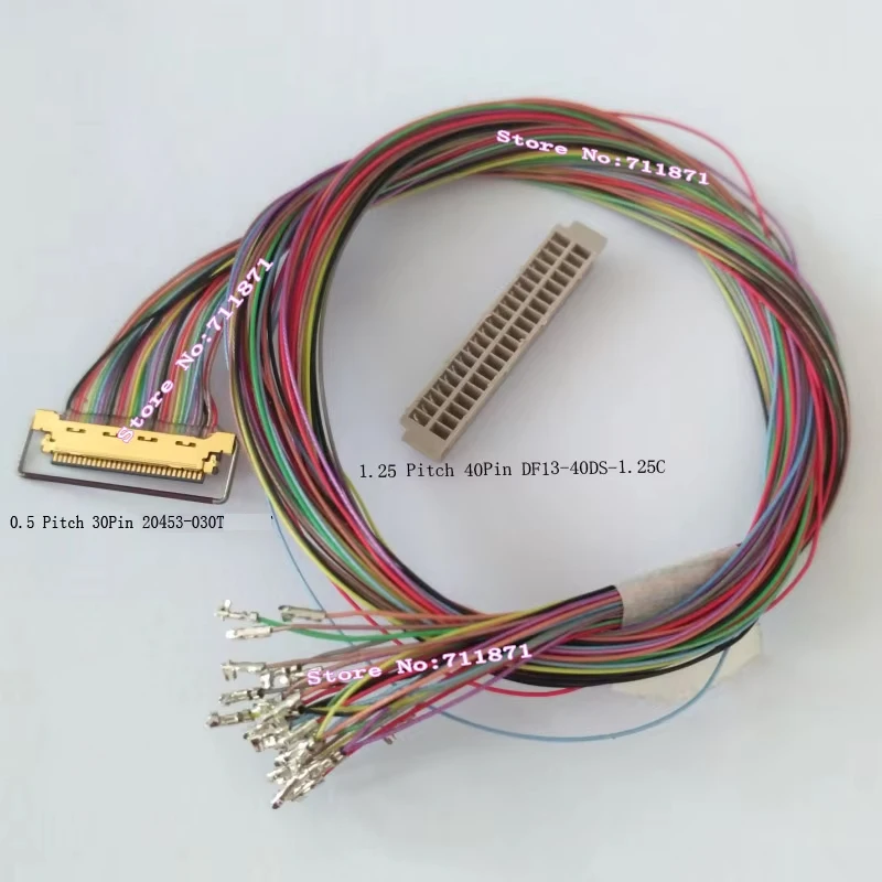 50cm 30P 20453 030T DF13 40dS Lcd Screen Line Cable Wire DF13 40P Custom 30Pin 20453-030T DF13-40DS-1.25C Lcd Screen Line cable